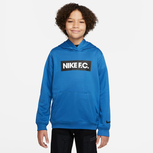 Youth Nike F.C. Pullover Hoodie [Blue]