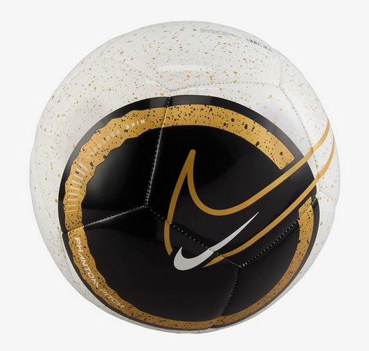 Nike Phantom Soccer Ball [White/Black/Gold/Gold]