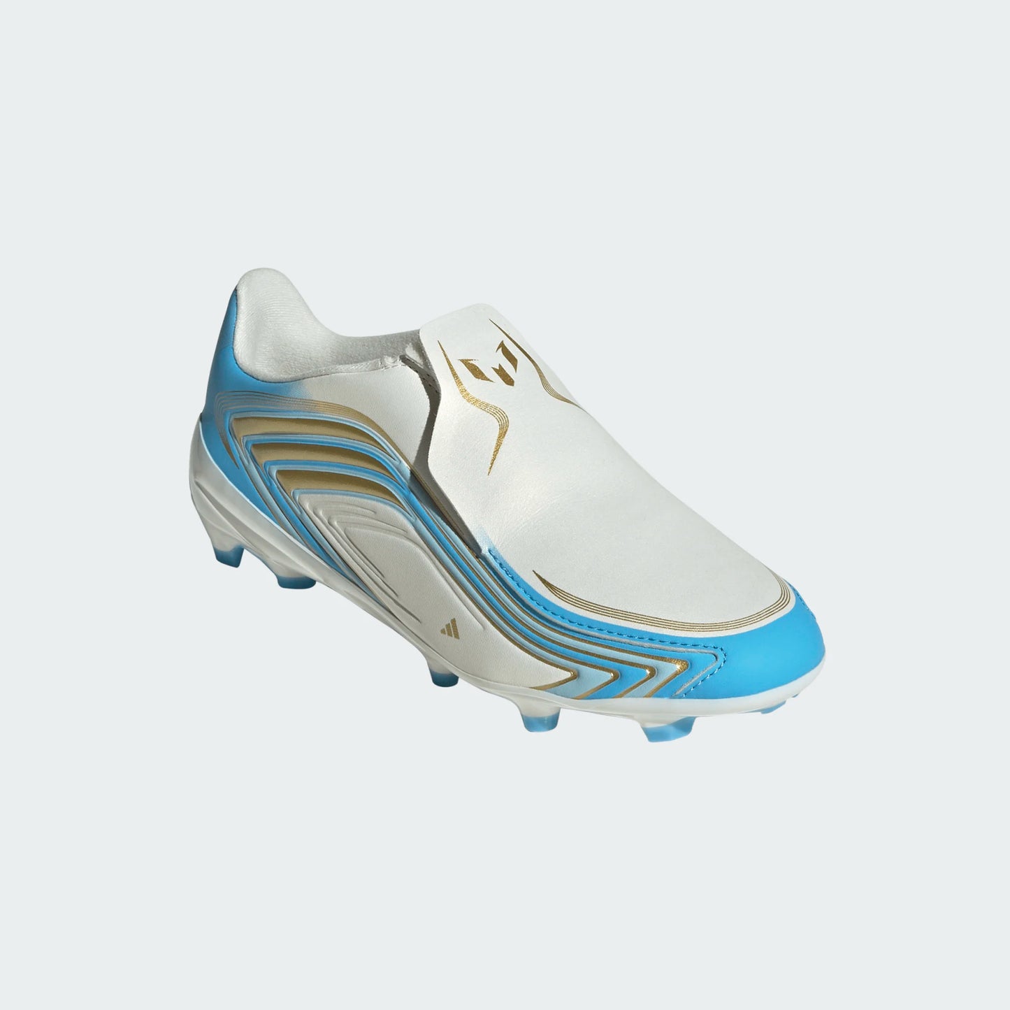 Adidas Junior F50 Messi League Laceless FG [Ivory/Ice Blue]