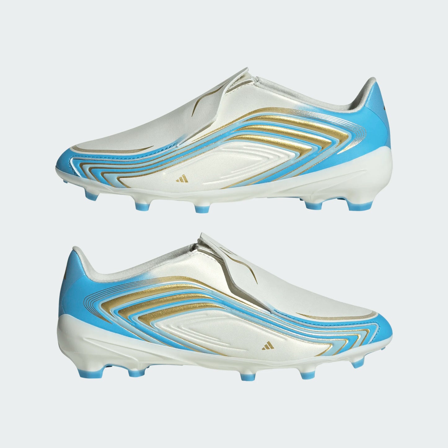 Adidas Junior F50 Messi League Laceless FG [Ivory/Ice Blue]