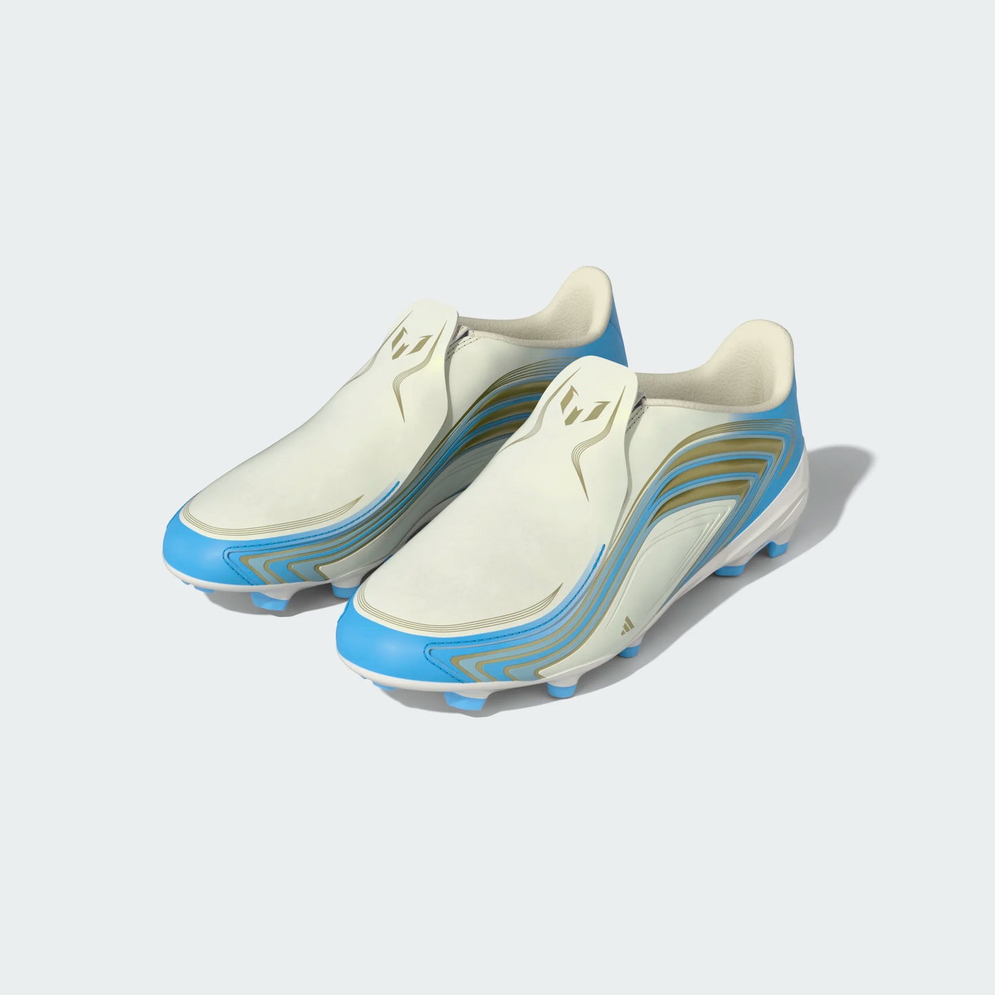 Adidas Junior F50 Messi League Laceless FG [Ivory/Ice Blue]