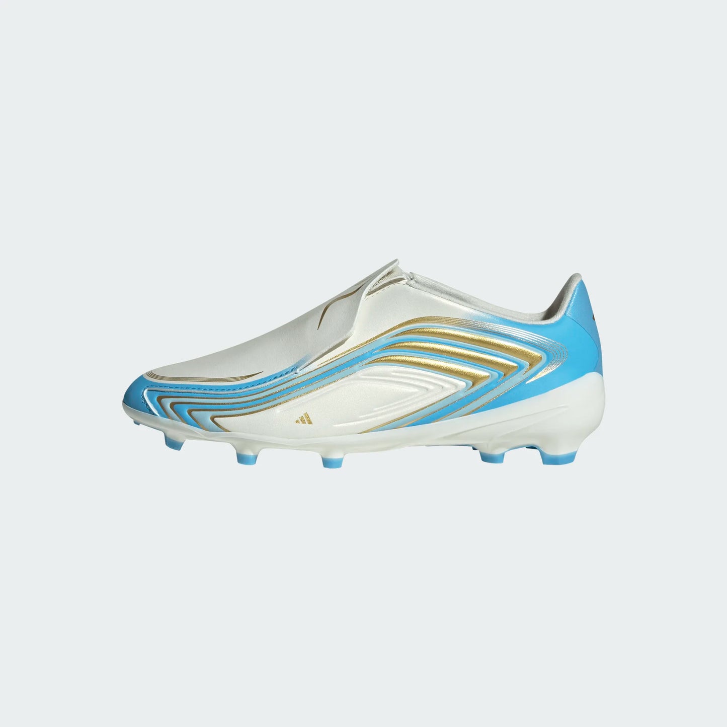 Adidas Junior F50 Messi League Laceless FG [Ivory/Ice Blue]