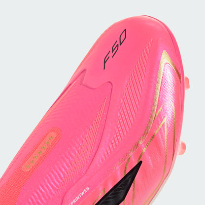 Adidas Junior F50 Hyperfast Elite Laceless FG [Soltur/Black/Gold]
