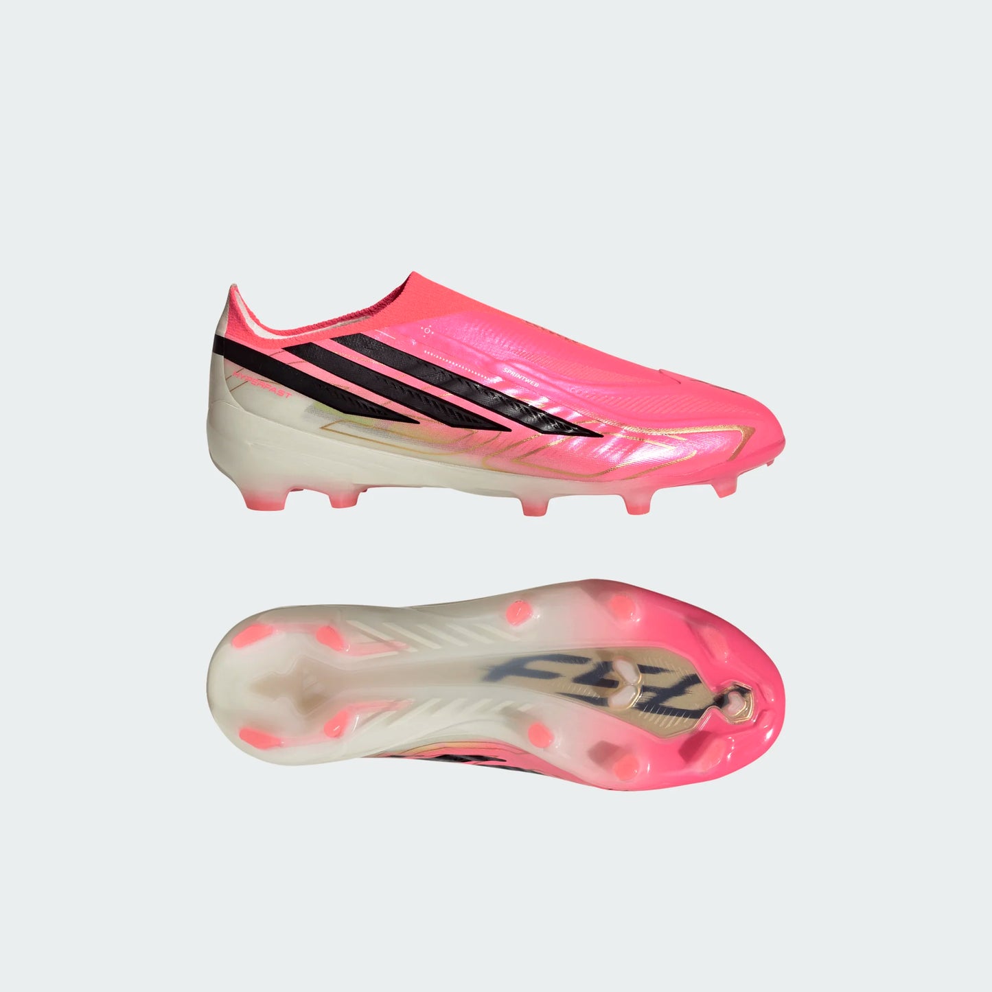 Adidas Junior F50 Hyperfast Elite Laceless FG [Soltur/Black/Gold]