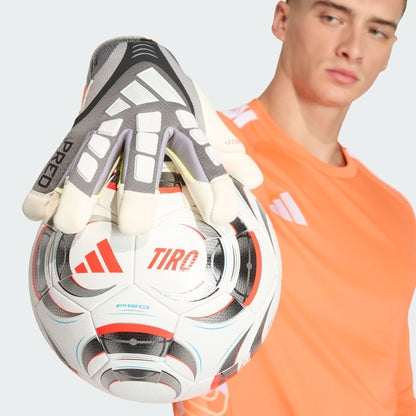 Predator Pro Hybrid Strap Gloves [Iron Metallic/Lucid Red]