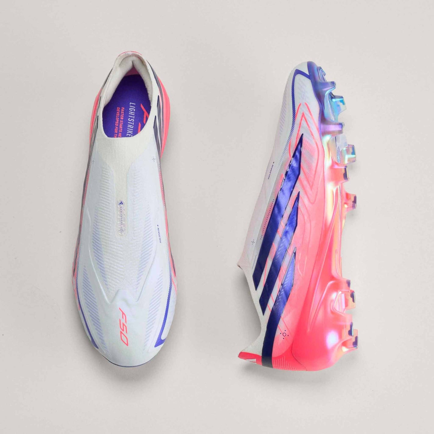 F50 Hyperfast Laceless Elite FG [Cloud White/ Solar Purple]